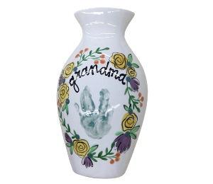 Phoenix Floral Handprint Vase