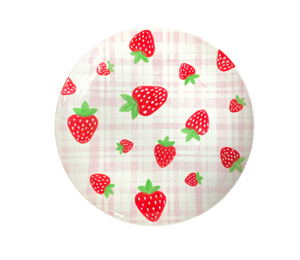 Phoenix Strawberry Plaid Plate
