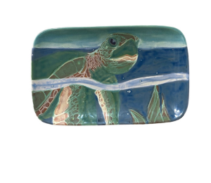 Phoenix Swimming Turtle Plate