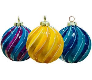 Phoenix Jewel Toned Spiral Ornament